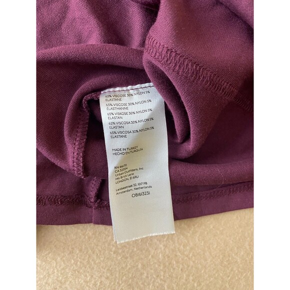 MAEVE by Anthro Slightly Cropped Ponte Corset Structured Long Sleeve Top Plum XL - Picture 7 of 10